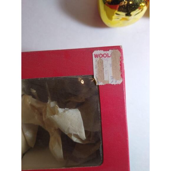 Mercury Glass Pears Apples Vintage West German Hand Blown Christmas Ornaments 4 - Picture 6 of 9